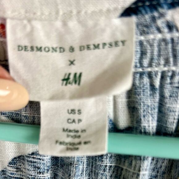 Desmond & Dempsey X H&M Banana Leaves Tropical Linen Dress - Picture 9 of 11